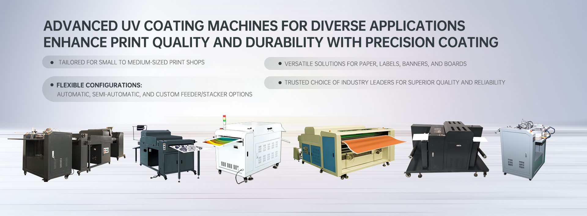 ADVANCED UV COATING MACHINES FOR DIVERSE APPLICATIONS ENHANCE PRINT QUALITY AND DURABILITY WITH PRECISION COATING